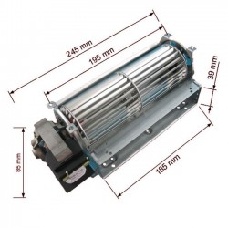 VENTILATEUR TANGENT  SIMPLE 180MM GAUCHE - ARISTON  C00125428 - 482000022894 - 48200002625